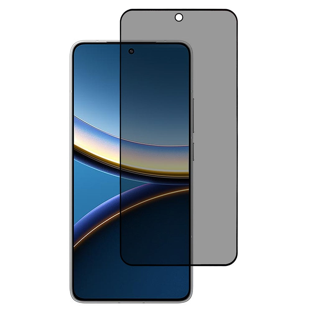 Xiaomi Poco F7 Pro 5G Anti-Peep Heltäckande Framskärmskydd Silk Print Härdat Glasfilm