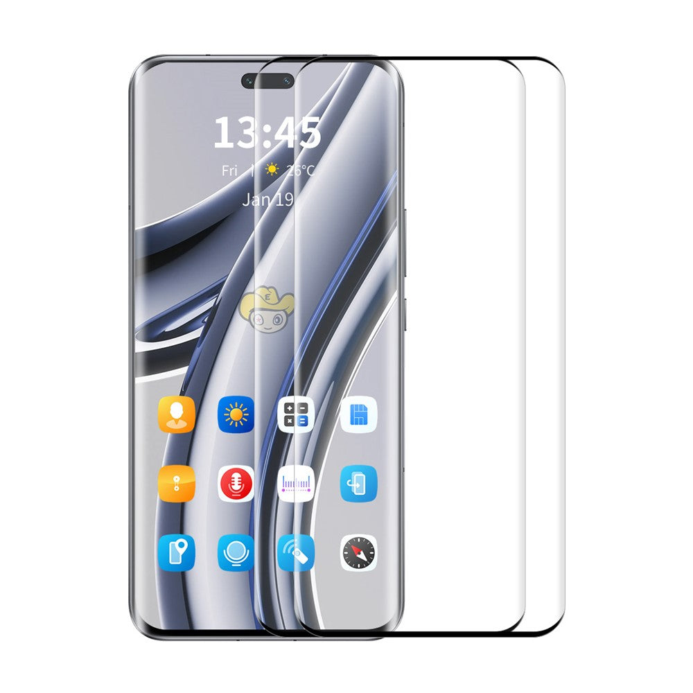 ENKAY HAT PRINCE For Honor Magic7 Lite 5G / X9c 5G / X60 Pro 5G 2Pcs Tempered Glass   Screen Protector Clear Screen Film Support Fingerprint Unlock