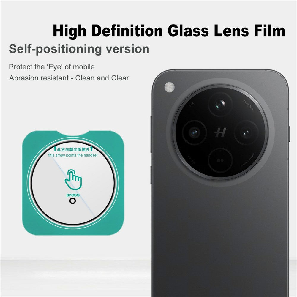 IMAK For Oppo Find X8s+ 5G Camera Lens Protector Tempered Glass Lens Film with Self Positioning Frame