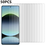 50Pcs For Xiaomi Redmi Note 14S 4G Screen Protector Full Glue Tempered Glass Clear Screen Film (No Package, with Wipes Set, Dust-absorber, Guide Sticker)