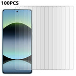 100Pcs For Xiaomi Redmi Note 14S 4G Screen Protector Anti-Scratch Tempered Glass Film (No Package, with Wipes Set, Dust-absorber, Guide Sticker)