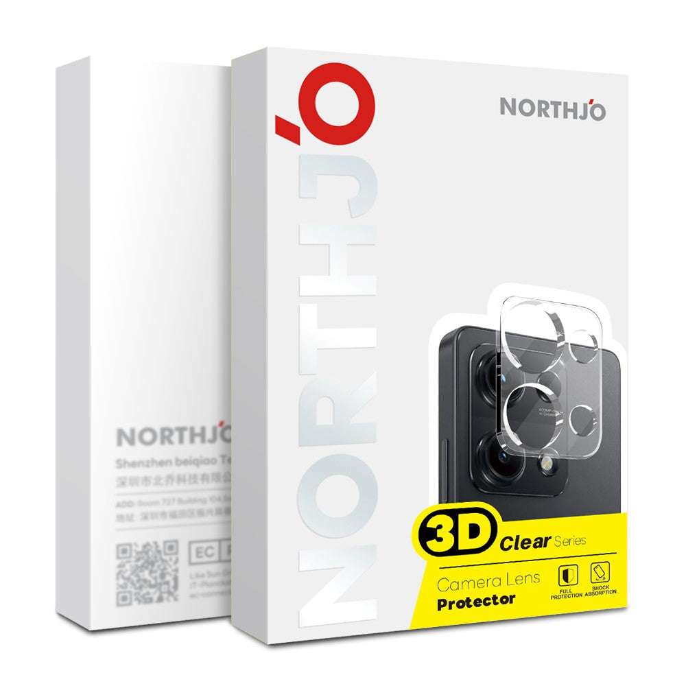 NORTHJO 2Pcs For Xiaomi Redmi Note 14S 4G Tempered Glass Camera Lens Protector Clear 3D Integrated Full Coverage