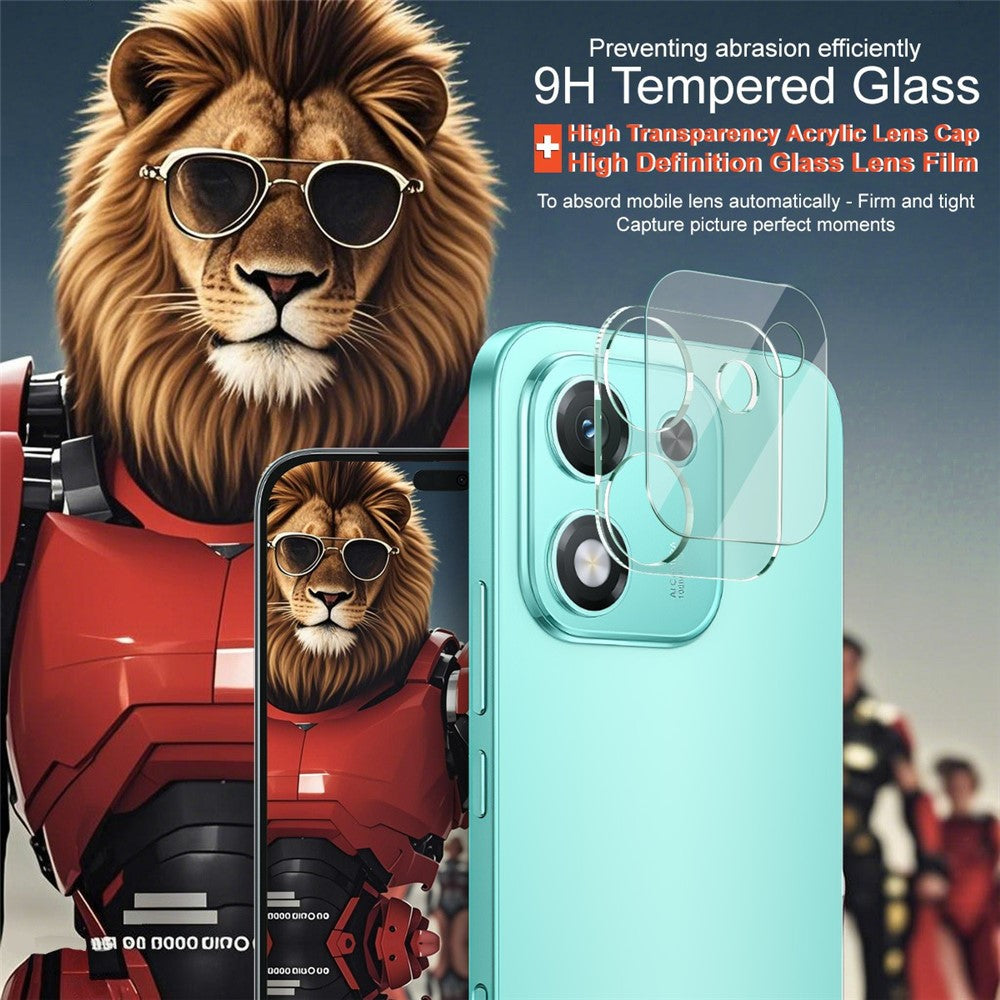 IMAK For Honor X70i Tempered Glass Camera Lens Protector + Acrylic Lens Cap