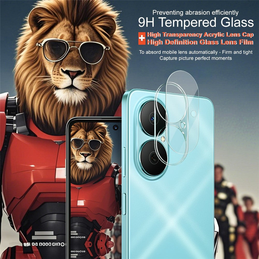 IMAK For Huawei Enjoy 80 Tempered Glass Camera Lens Protector + Acrylic Lens Cap