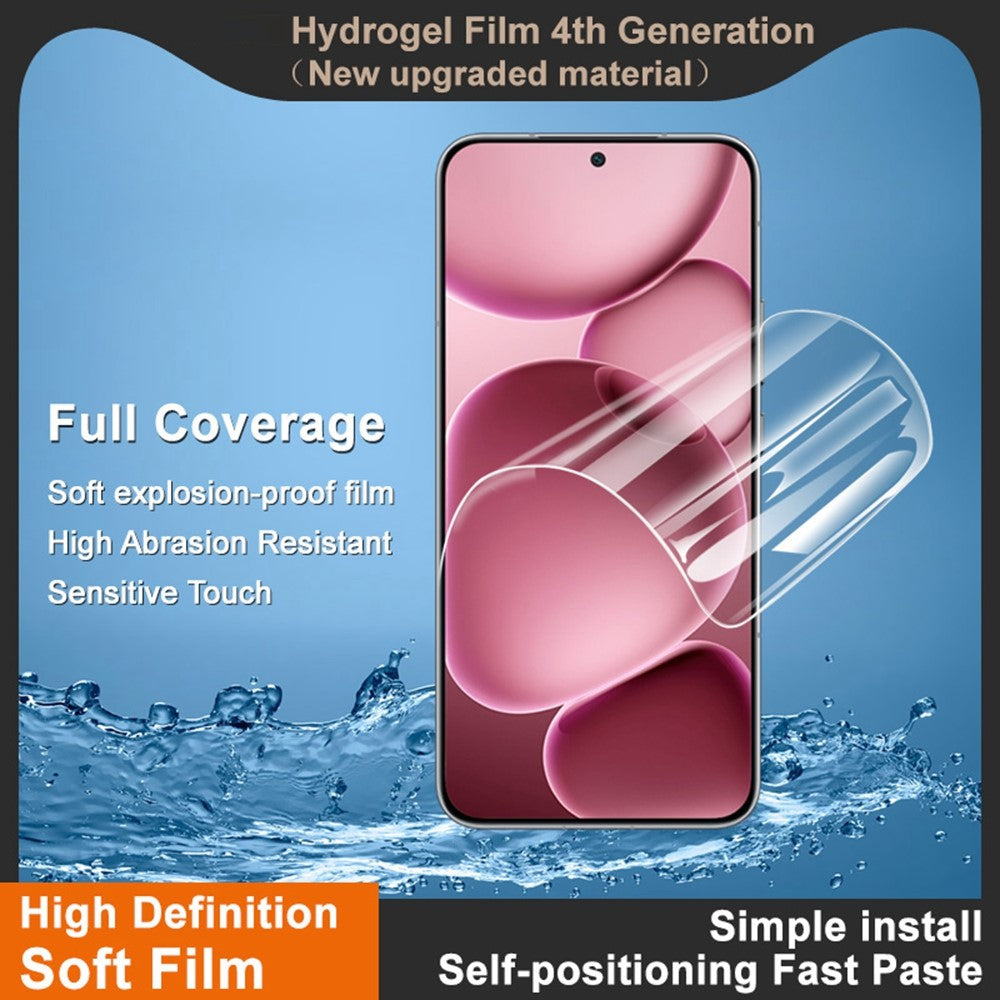 IMAK hydrogelbeskyttelse, 4. generation, til Xiaomi Redmi Turbo 4 Pro 5G / Poco F7 5G, fuldskærmsbeskyttelse, ultraklar blød TPU-film