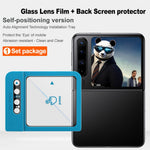 IMAK For Huawei Pura X Camera Lens Film + Rear Screen Protector with Self Positioning Frame (Black Version)