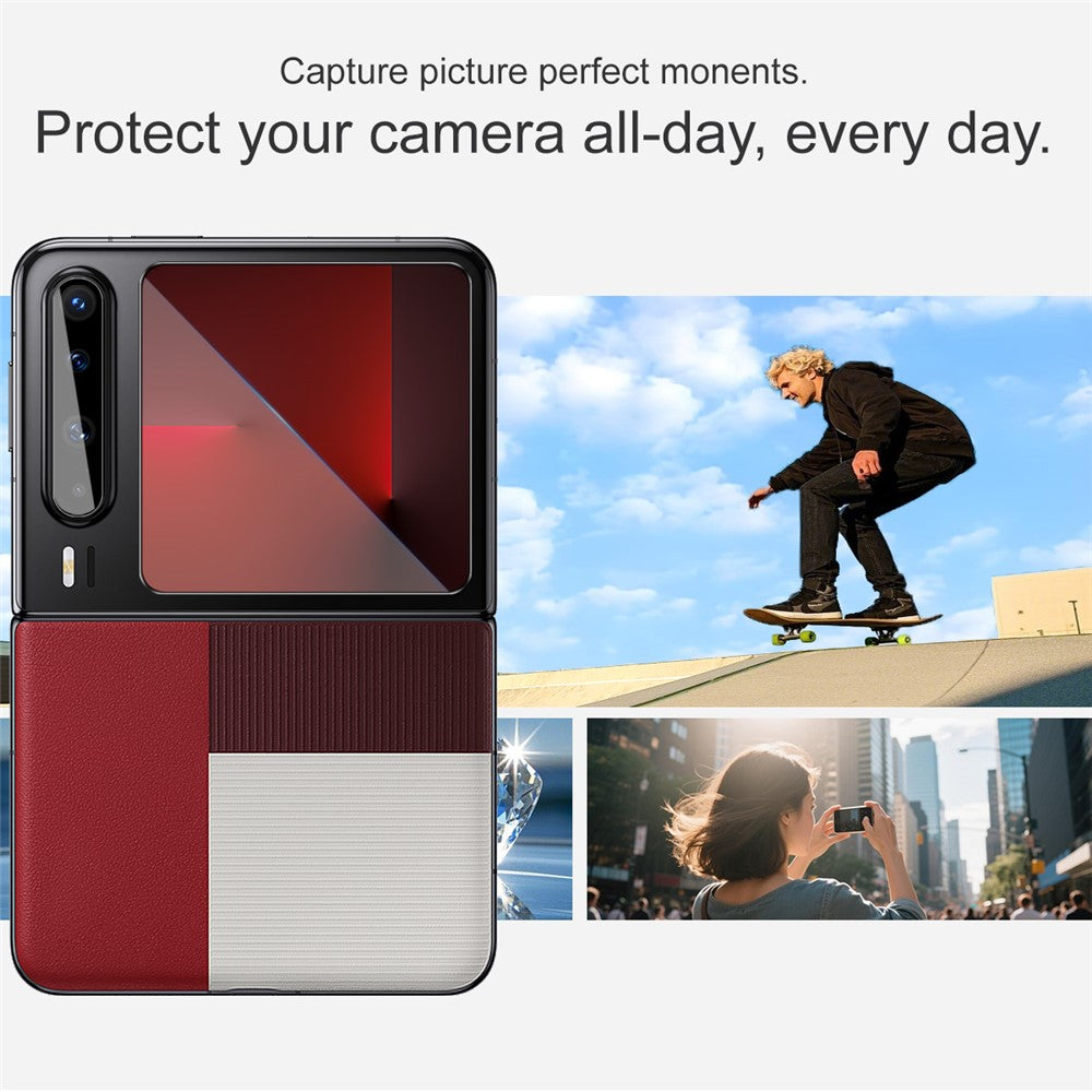 IMAK For Huawei Pura X Camera Lens Film + Rear Screen Protector with Self Positioning Frame (Black Version)