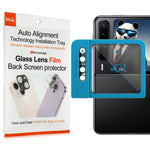 IMAK For Huawei Pura X Camera Lens Film + Rear Screen Protector with Self Positioning Frame (Black Version)