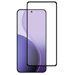 For Oppo Reno14 Pro 5G (Global) Tempered Glass Electroplating Anti-Fingerprint Silk Printing Full Glue Screen Protector