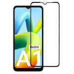 Xiaomi Redmi A1 4G / A2 4G Fullständigt lim Silk Print Härdat glas Skärmskydd Heltäckande Reptålig Film