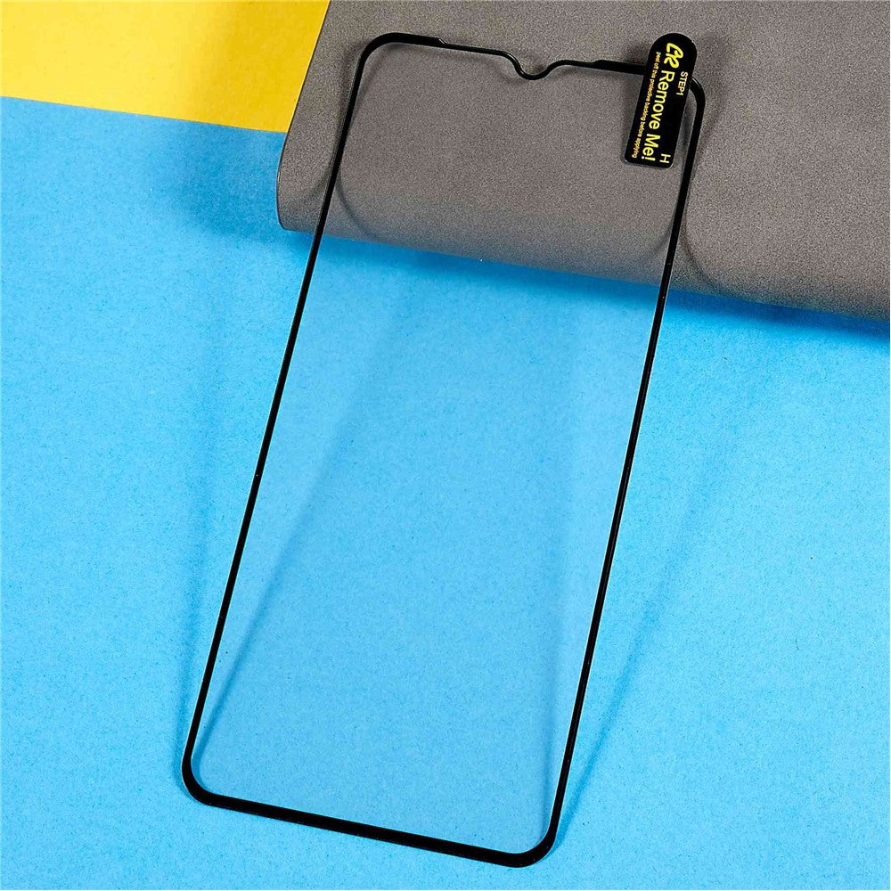 Xiaomi Redmi A1 4G / A2 4G Fullständigt lim Silk Print Härdat glas Skärmskydd Heltäckande Reptålig Film