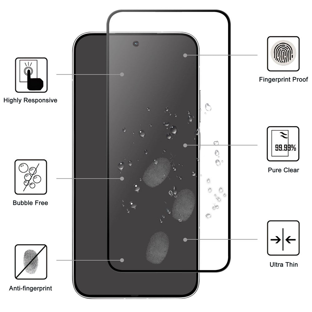 For Xiaomi Redmi Turbo 4 Pro 5G / Poco F7 5G AGC Tempered Glass with Black Edge Full Glue Full Coverage Screen Protector