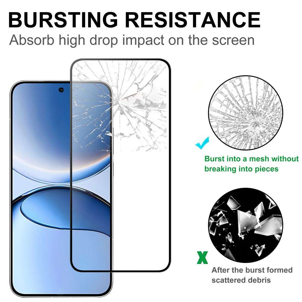 For Xiaomi Redmi Turbo 4 Pro 5G / Poco F7 5G AGC Tempered Glass with Black Edge Full Glue Full Coverage Screen Protector