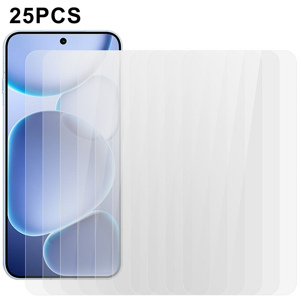 25Pcs For Oppo Find X8s 5G Screen Protector Tempered Glass High Definition Film (No Package, with Wipes Set, Dust-absorber, Guide Sticker)