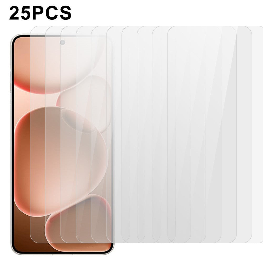 25 st skärmskydd för Oppo Find X8 Ultra 5G härdat glas med hög upplösning (ingen förpackning, med våtservetter, dammuppsamlare, guideklistermärke)