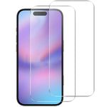 2 stk. til iPhone 17 Pro HD Klar Skærmbeskytter Anti-Eksplosion 2.5D Buet Kant Hærdet Glas Skærmfilm