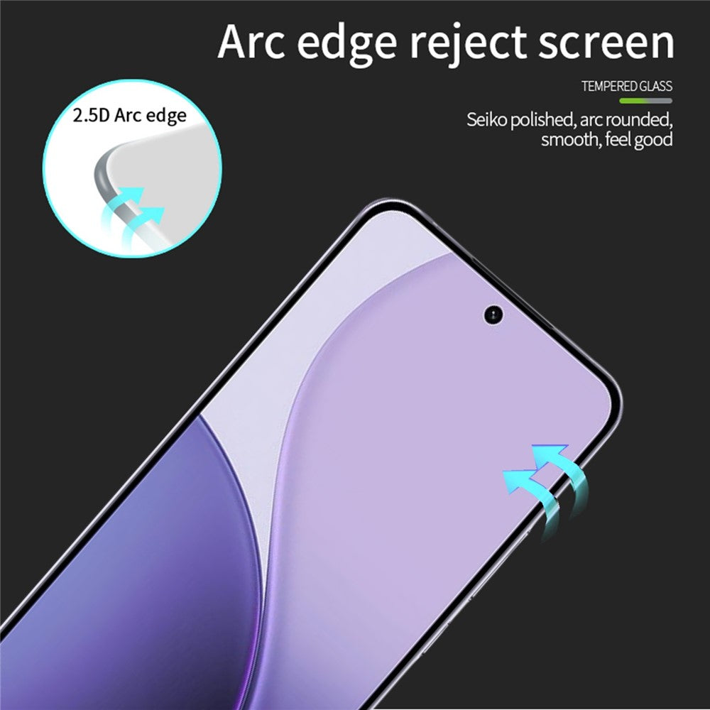 PINWUYO För Oppo Reno14 Pro 5G Härdat Glas Film JK Series-2 9H Helskärmsskydd