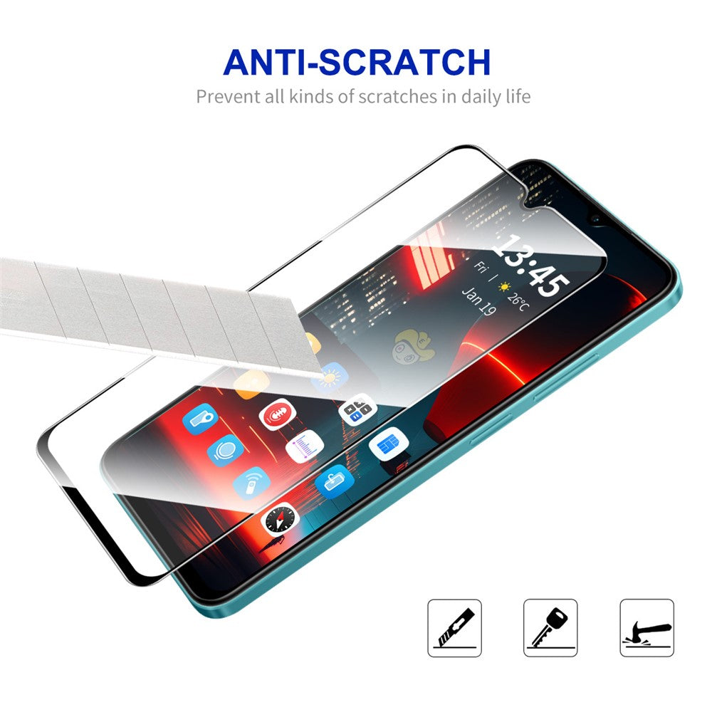 ENKAY HAT PRINCE För Samsung Galaxy A07 4G / A06 4G / A06 5G 2 st. skärmskydd 9H silkestryck 0,26 mm härdat glas