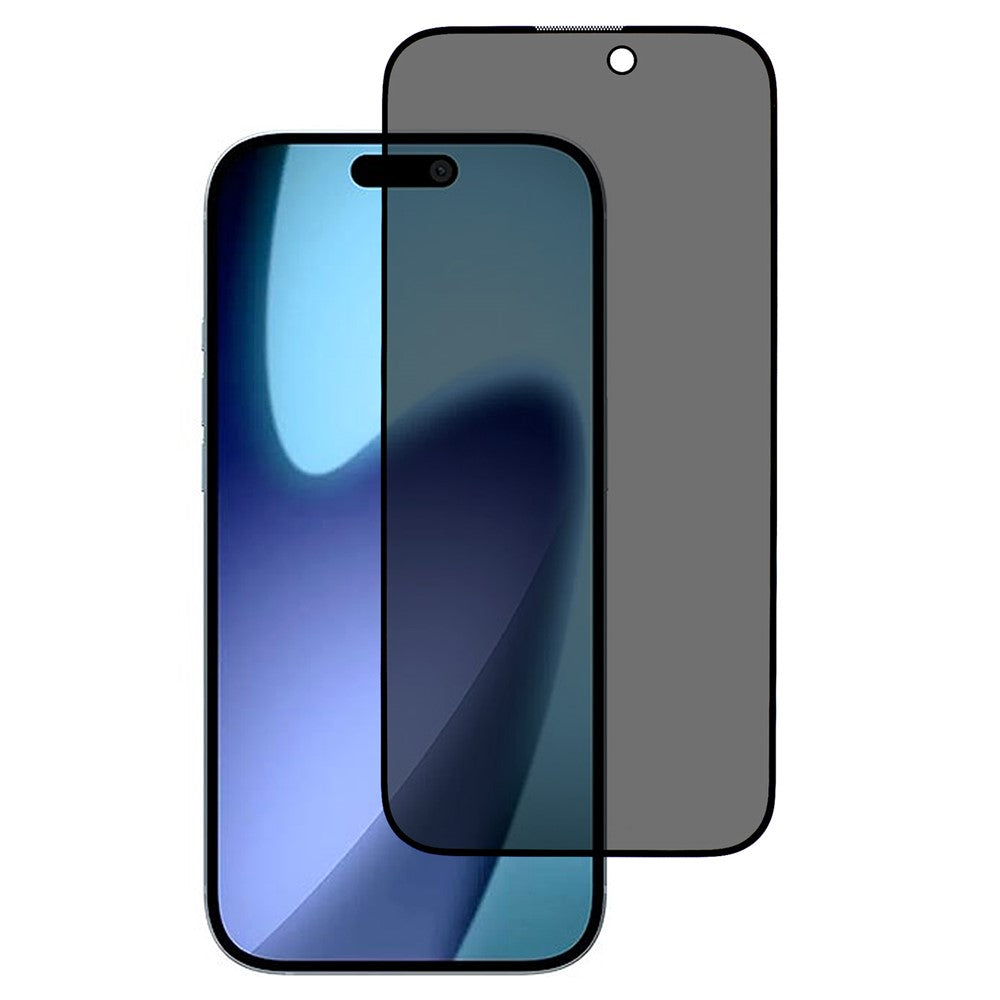 For iPhone 17 Pro Max Anti-Peep Tempered Glass Full Covering Silk Printing Screen Protector