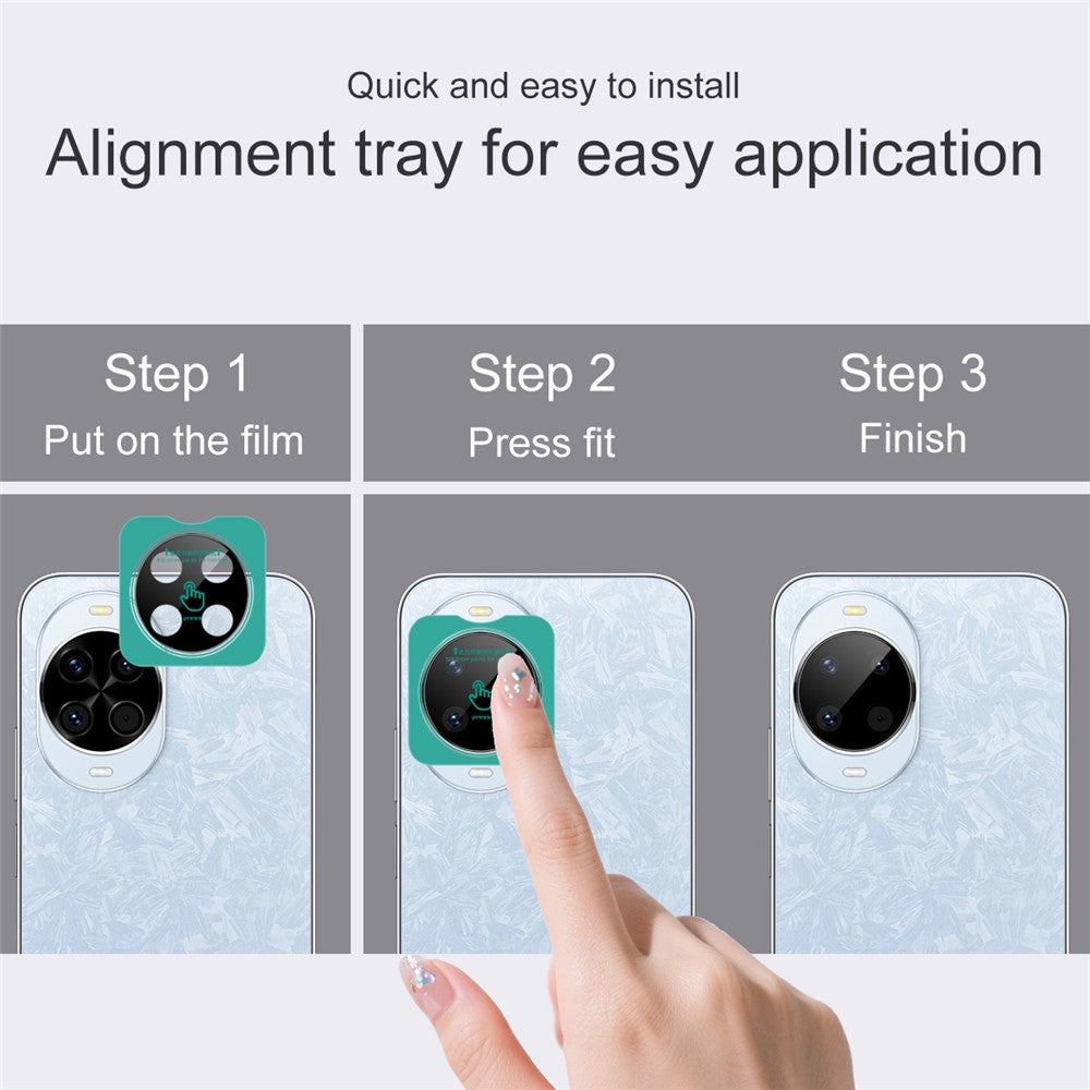 IMAK For Huawei nova 14 5G Tempered Glass Camera Lens Protector with Self Positioning Frame (Black Version)