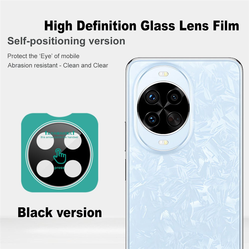 IMAK För Huawei Nova 14 Pro 5G Härdat Glas Kameralinsskydd med Självpositionerande Ram (Svart Version)
