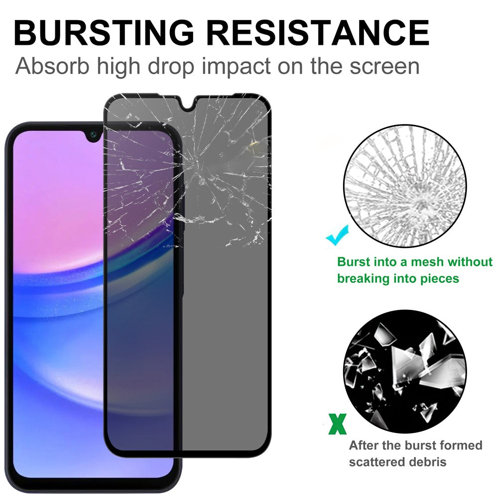 Samsung Galaxy A18 5G / A18 4G / A17 5G / A17 4G / A26 5G Härdat Glas Skärmskydd 2.5D Arc Edge Anti-Spionfilm