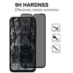 Hærdet glas-skærmbeskyttelse til Samsung Galaxy A08 5G / A08 4G / A07 5G / A07 4G / A06 5G / A06 4G, 2.5D Arc Edge anti-spionfilm