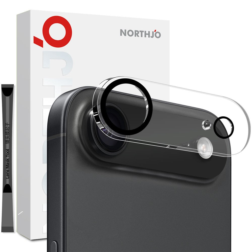 NORTHJO For iPhone Air Camera Lens Protector Black Circles 3D Full Coverage Clear Tempered Glass Lens Film