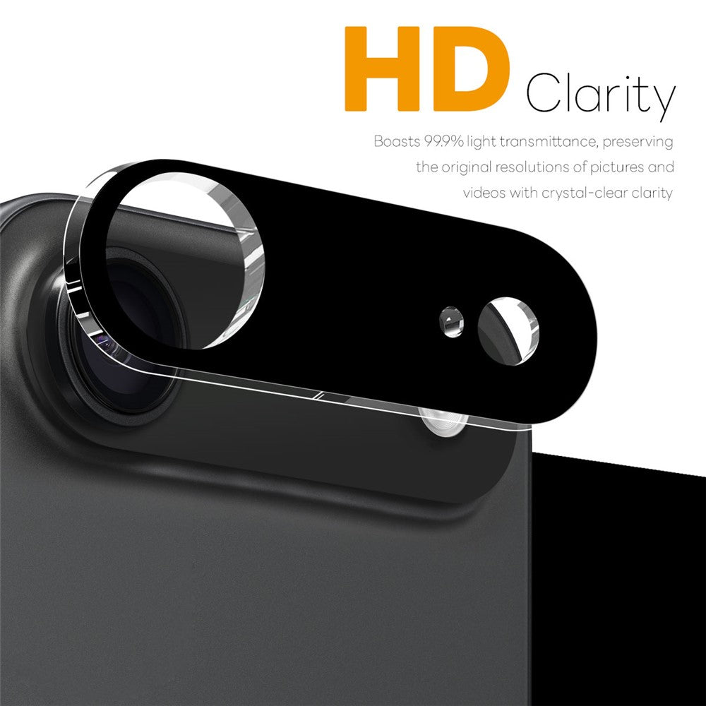 NORTHJO 2Pcs For iPhone Air Camera Lens Protector Black Silk Printing 3D Clear Tempered Glass Lens Film