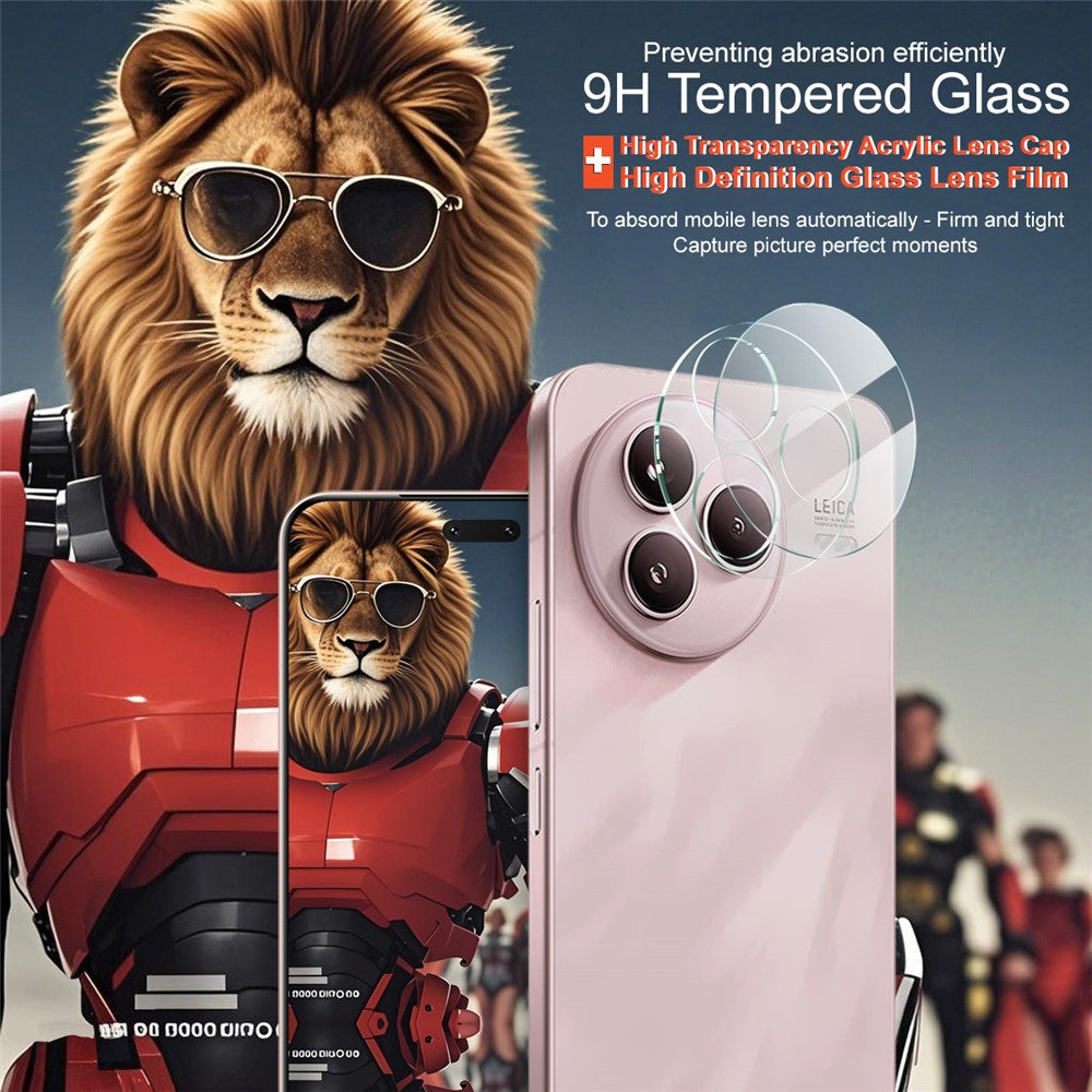 IMAK For Xiaomi Civi 5 Pro 5G Tempered Glass Camera Lens Protector + Acrylic Lens Cap