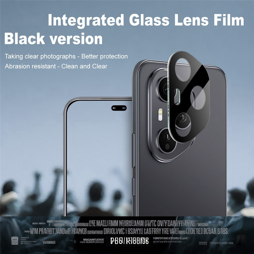 IMAK For Honor 400 Pro 5G (Global) Hærdet Glas Linsefilm + Akryldæksel (Sort Version)