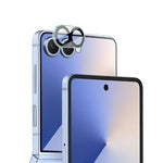 IMAK For Samsung Galaxy Z Flip8 / Z Flip7 5G Tempered Glass Camera Lens Protector Acrylic Lens Cap (Black Circle Design)