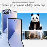 IMAK For Samsung Galaxy Z Flip8 / Z Flip7 5G Tempered Glass Camera Lens Protector Acrylic Lens Cap (Black Circle Design)