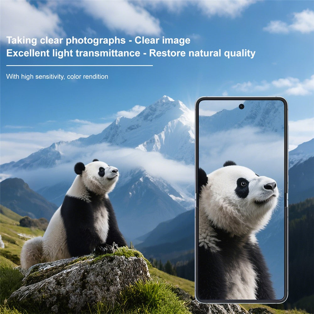 IMAK For Samsung Galaxy Z Flip8 / Z Flip7 5G Tempered Glass Camera Lens Protector Acrylic Lens Cap (Black Circle Design)