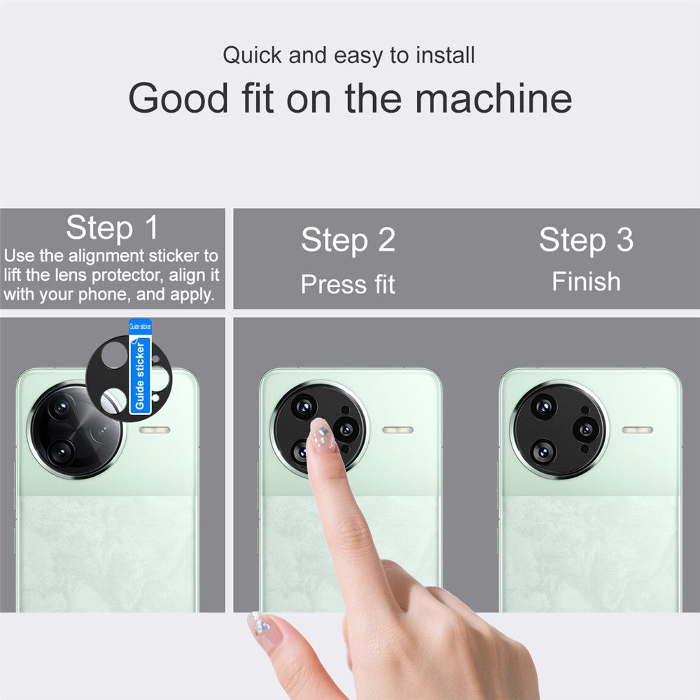 IMAK Metal-kameralinsebeskyttelse til Xiaomi Redmi K80 Pro 5G / K80 Pro Champion Edition / Poco F7 Ultra 5G, beskyttende linsecover