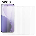 5Pcs For Oppo Reno14 Pro 5G (Global) Front Screen Protector 0.3mm 2.5D Tempered Glass Clear Film