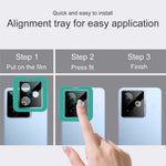 IMAK För Realme GT 7 5G / GT 7T 5G Härdat Glas Kameralinsskydd med Självpositionerande Ram (Svart Version)