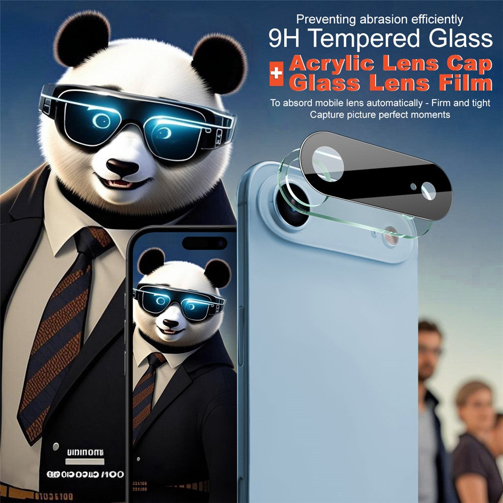 IMAK For iPhone Air Camera Lens Protector Tempered Glass HD Clear Lens Film (Black Version)