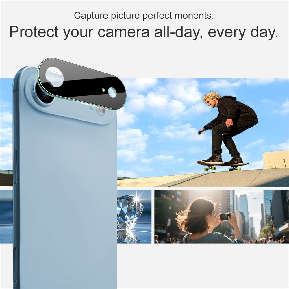 IMAK For iPhone Air Camera Lens Protector Tempered Glass HD Clear Lens Film (Black Version)