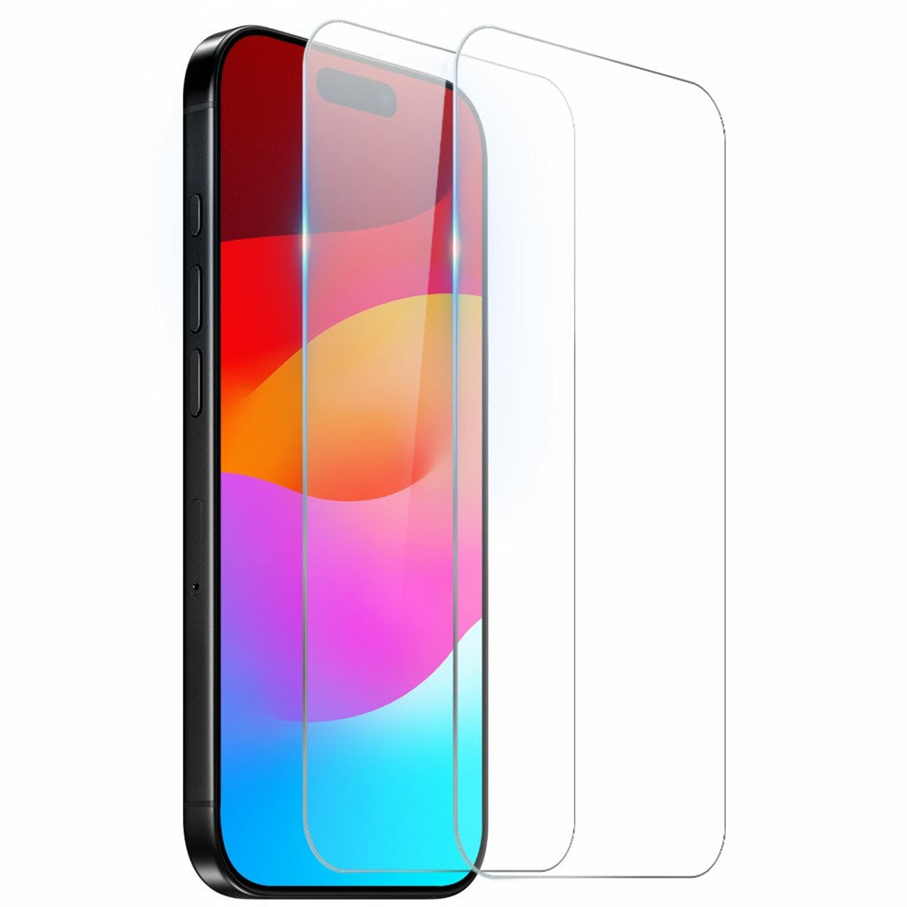 NORTHJO 2Pcs A+ Clear Screen Protector for iPhone 18 Pro / 17 Pro Shatterproof 0.3mm 2.5D Tempered Glass Film