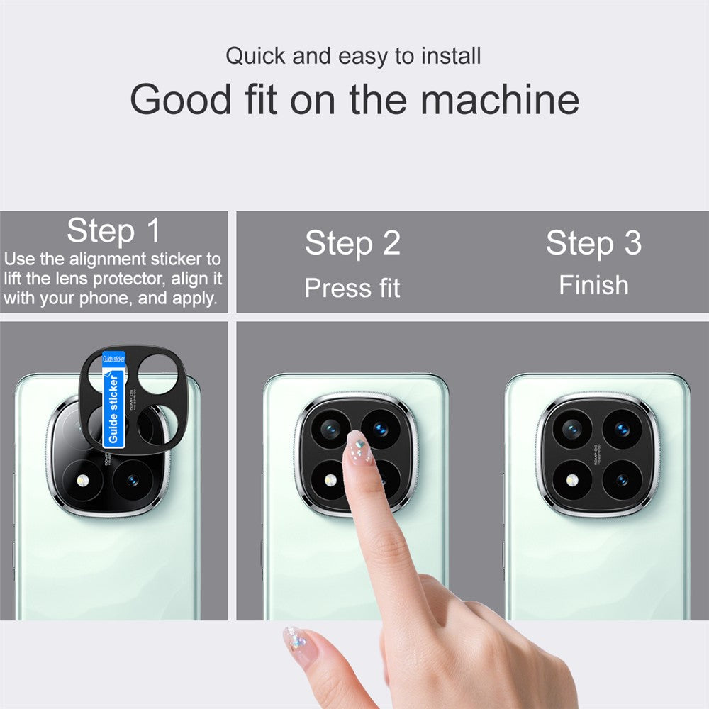 IMAK För Xiaomi Redmi Note 14 Pro+ 5G Metallkameralinsskydd Linsskyddande Skal