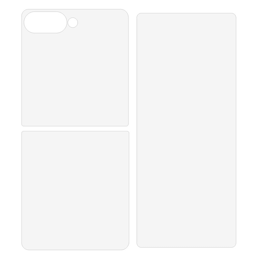 Til Samsung Galaxy Z Flip7 5G Skærmbeskyttelsessæt, Front + Bagside Fuld Dækning TPU+PET Hydrogel Film