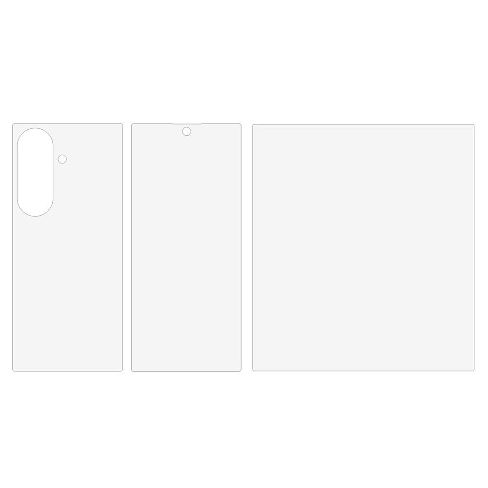 For Samsung Galaxy Z Fold7 5G Screen Protector Set, Front + Back Full Cover TPU+PET Hydrogel Film