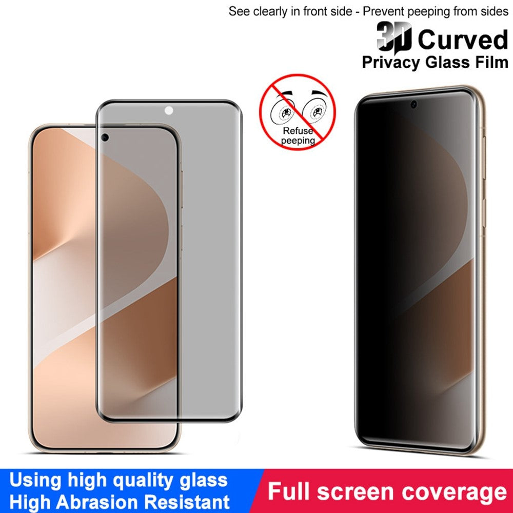 IMAK Anti Spy Screen Protector For Huawei Pura 80 Pro / Pura 80 Pro+ / Pura 80 Ultra , Full Cover Tempered Glass Film