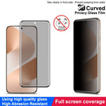 IMAK Anti-spion skärmskydd för Huawei Pura 80 Pro / Pura 80 Pro+ / Pura 80 Ultra, heltäckande härdat glasfilm