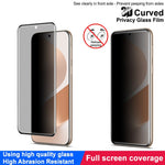 IMAK Anti Spy Screen Protector For Huawei Pura 80 Pro / Pura 80 Pro+ / Pura 80 Ultra , Full Cover Tempered Glass Film