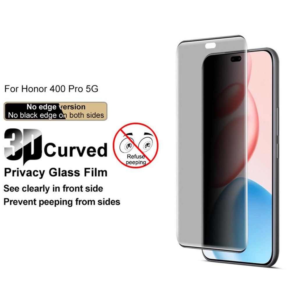IMAK For Honor 400 Pro 5G (Global) Anti-spion hærdet glas skærmbeskytter (ingen kant-version)