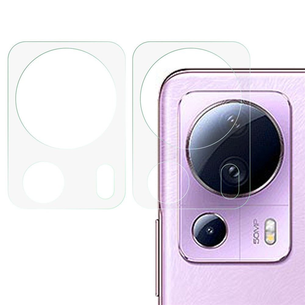 2 st/set för Xiaomi 13 Lite / Civi 2 5G kameralinsskydd precisionsutskärning härdat glas 3D bågkant ultraklar linsfilm