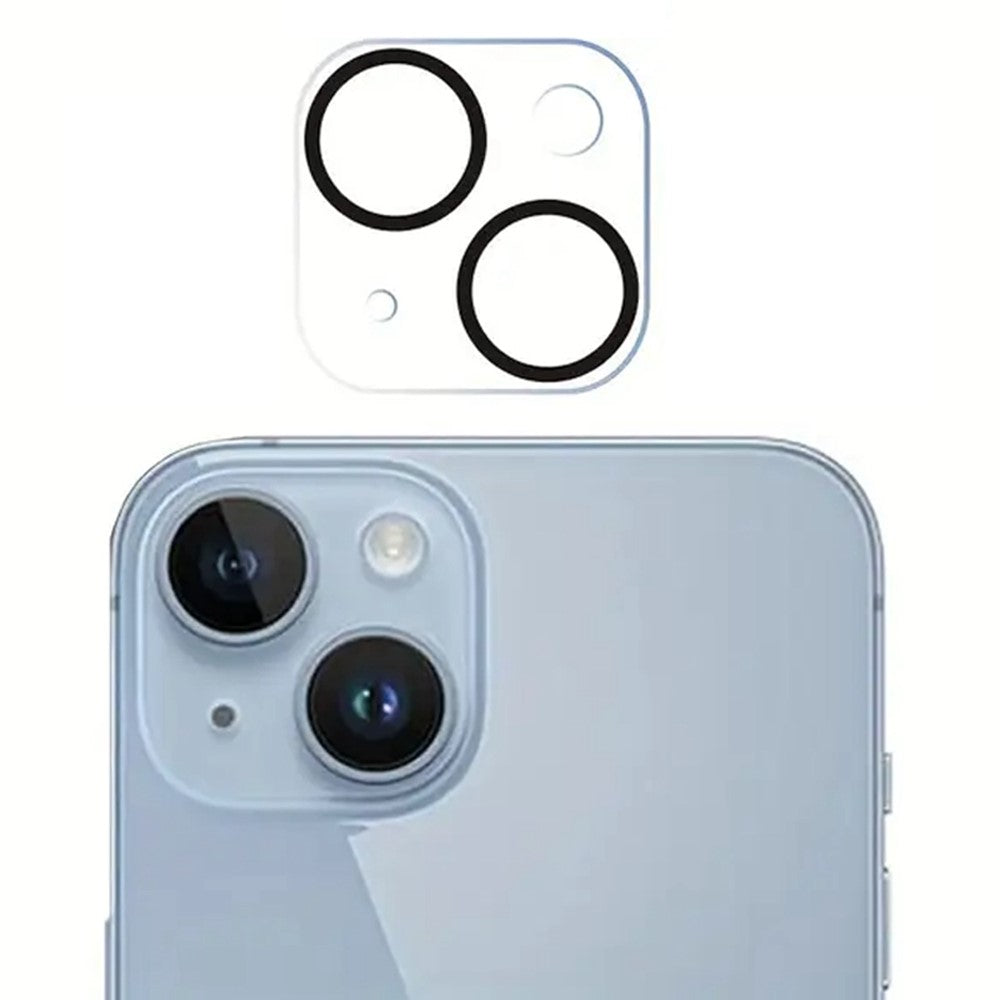 Til iPhone 13 / 13 mini Kamera Linsebeskytter Sort Ring Silke Printing Hærdet Glas Akryl Linsefilm
