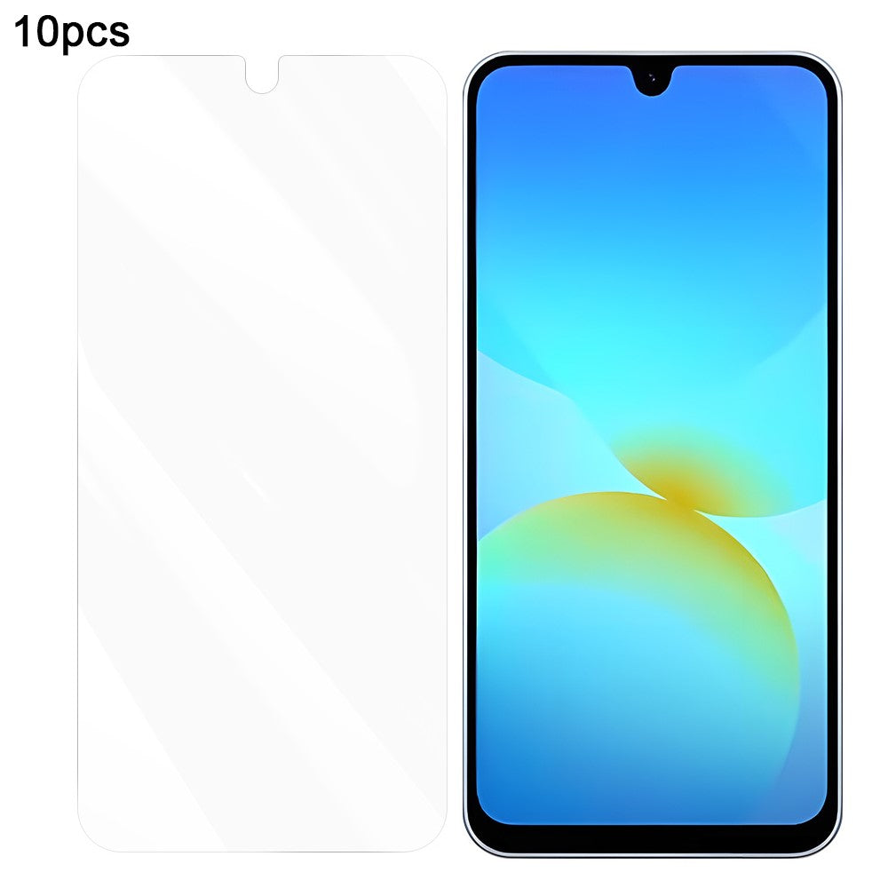 RURIHAI 10 stk. skærmbeskyttelse til Samsung Galaxy A18 5G / A18 4G / A17 5G / A17 4G / A26 5G / A16 5G / A16 4G, 0,26 mm 2,5D førsteklasses aluminium-siliciumglasfilm